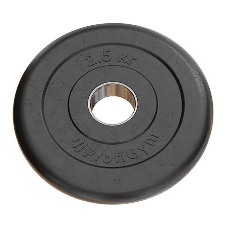 Тренировочный диск Profigym 2,5 кг - 26 мм черный